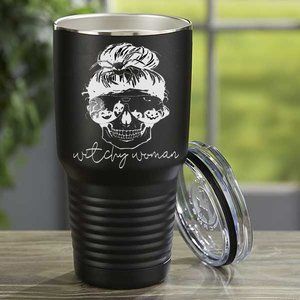 Witchy Woman Halloween Engraved Tumbler- NEW Gift For Her